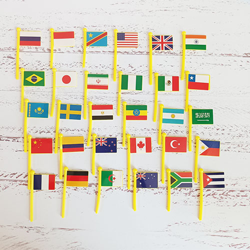 پرچم های بازی آموزشی نقشه جهان