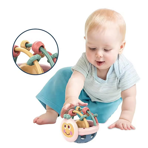 توپ سیلیکونی جغجغه دار نوزاد