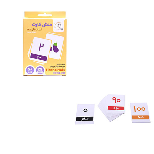 فلش کارت اعداد فارسی وایت بردی