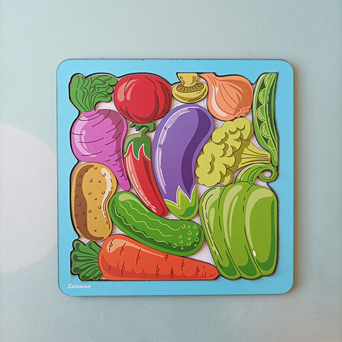 کاتامینو چوبی طرح سبزیجات